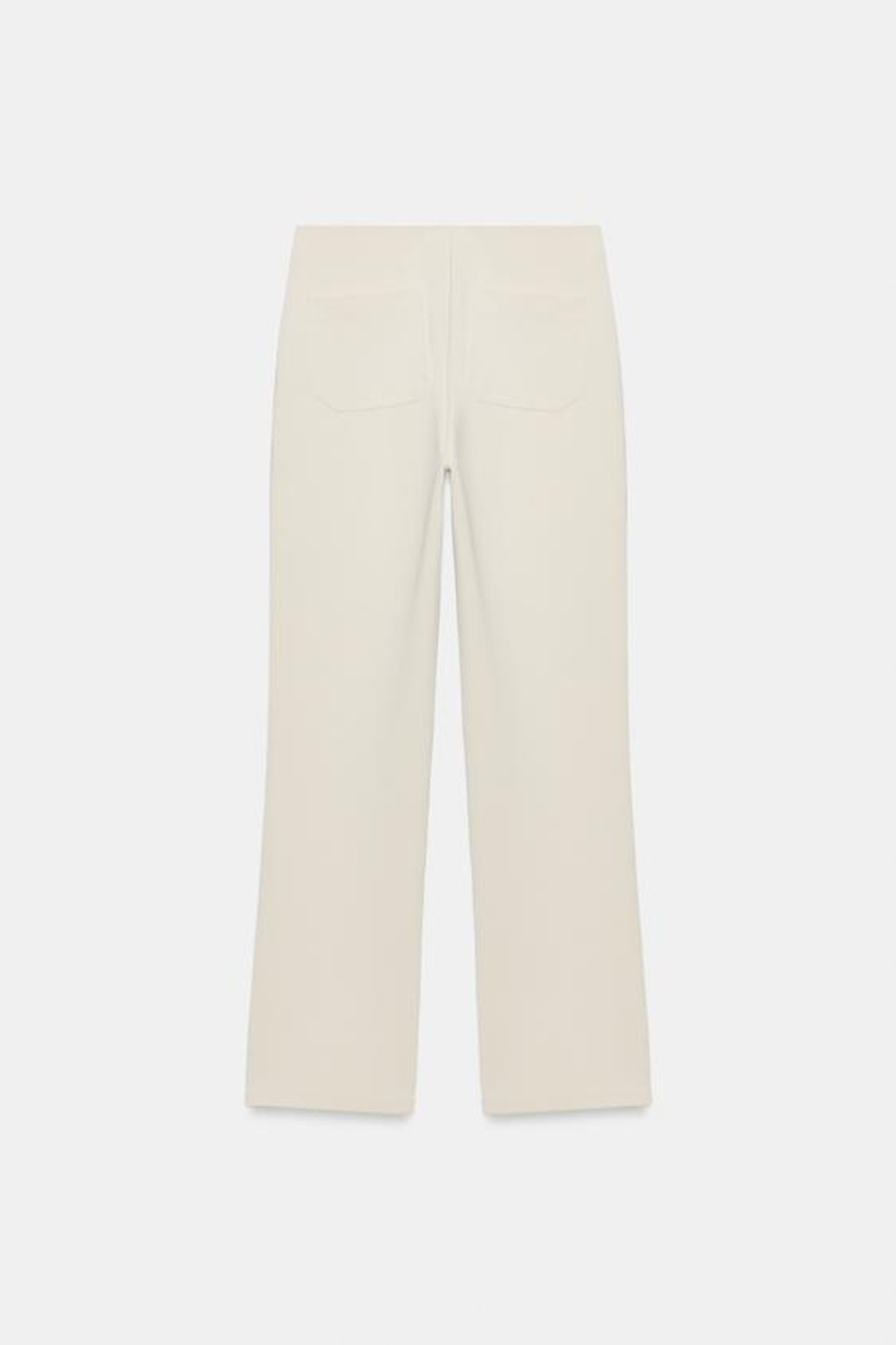 ZARA ЗАУЖЕННЫЕ БРЮКИ С КАРМАНАМИ, ЭКРЮ
