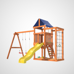 Детская площадка Fun Land с сеткой стенкой и качелями