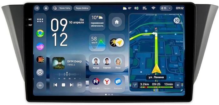 Магнитола для Iveco Daily 3 2014+ (рамка гладкая) - Teyes CC4-PRO монитор 9.5" 2K QLED на Android 13, Быстрейшая, Snapdragon 778G, ИИ, CarPlay, DSP, 4G SIM-слот