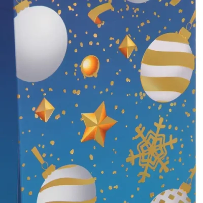 Пакет под бутылку «Сказочная зима» 11*38*11 см, микс