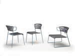 Кресло лаунж плетеное Scab Design Lisa Lounge Filo, голубой, антрацит