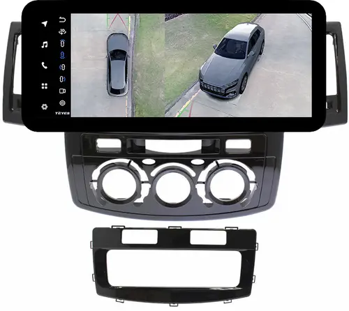Магнитола для Toyota HiLux 7 2011-2015 - Teyes LUX ONE 360 монитор 12.3" 2K QLED на Android 10, Быстрая, CarPlay, 4G SIM-слот, 4 камеры в комплекте