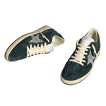 Женские кеды Golden Goose Ball Star in Green suede with Silver glitter star