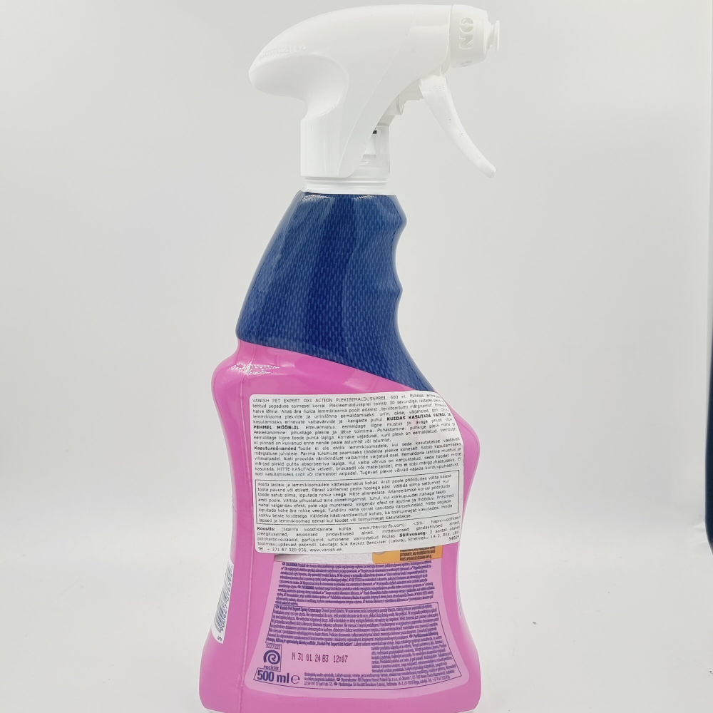 Vanish Пятновыводитель  Oxi Action Pet Clean Expert для ковров и мебели, 500 мл спрей