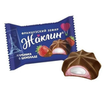 Конфеты Жаклин французский зефир клубника в шоколаде Славянка, 1 кг