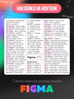 Шпаргалка наклейка на ноутбук Фигма