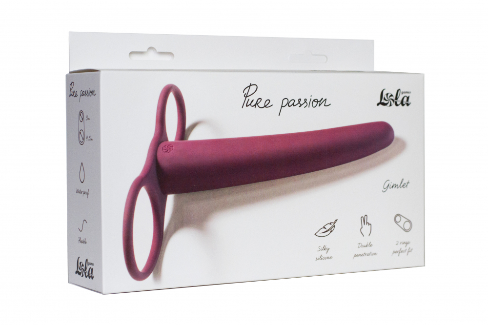 Насадка для двойного проникновения Pure Passion Gimlet Wine red