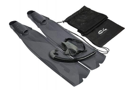 Набор маска+трубка+ласты в сумке C4 Carbon Predator