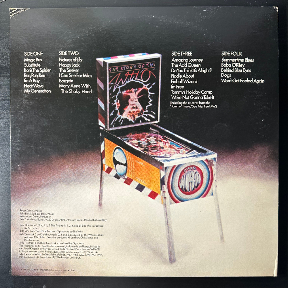 The Who ‎– The Story Of The Who 2LP (Япония 1979г.)