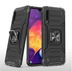 Противоударный чехол для Samsung Galaxy A50 A505 / A50s / A30s черный с пластиной для магнитного автодержателя и кольцом подставкой / чехол накладка для телефона Самсунг Галакси А50 А505 / А50с / А30с трансформируется в подставку / чехол с держателем на п Противоударный чехол для Samsung Galaxy A50 A505 / A50s / A30s черный с пластиной для магнитного автодержателя и кольцом подставкой / чехол накладка для телефона Самсунг Галакси А50 А505 / А50с / А30с трансформируется в подставку / чехол с держателем на п