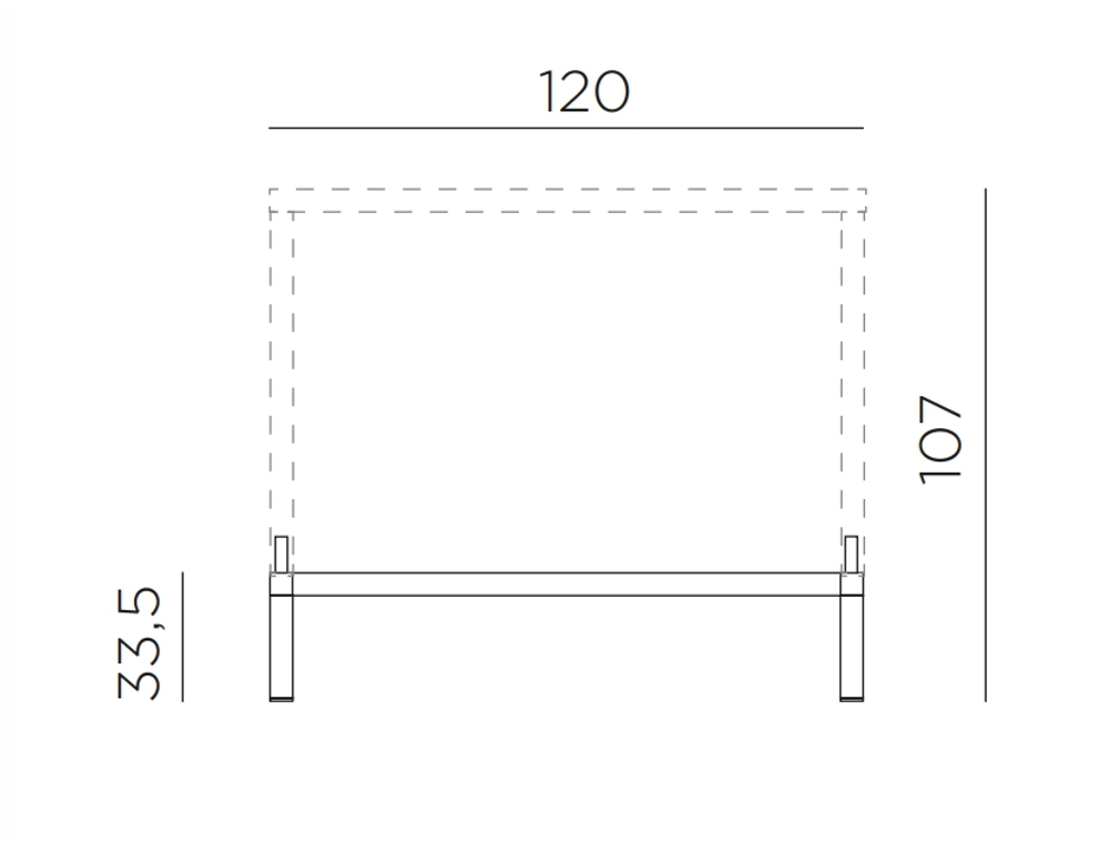 Комплект для увеличения высоты стола Nardi Kit Cube 120х70 High, табак