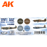 Набор красок AK interactive WWII RAF SEAC Aircraft Colors Set 3G, 4 краски
