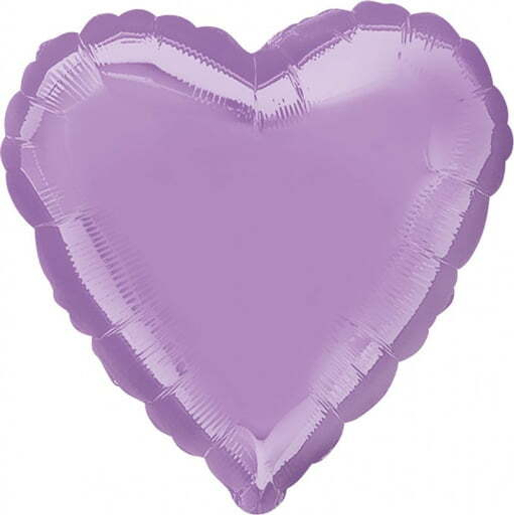 А 18 Сердце Лаванда / Pearl Lavender Decorator Heart S15 / 1 шт /