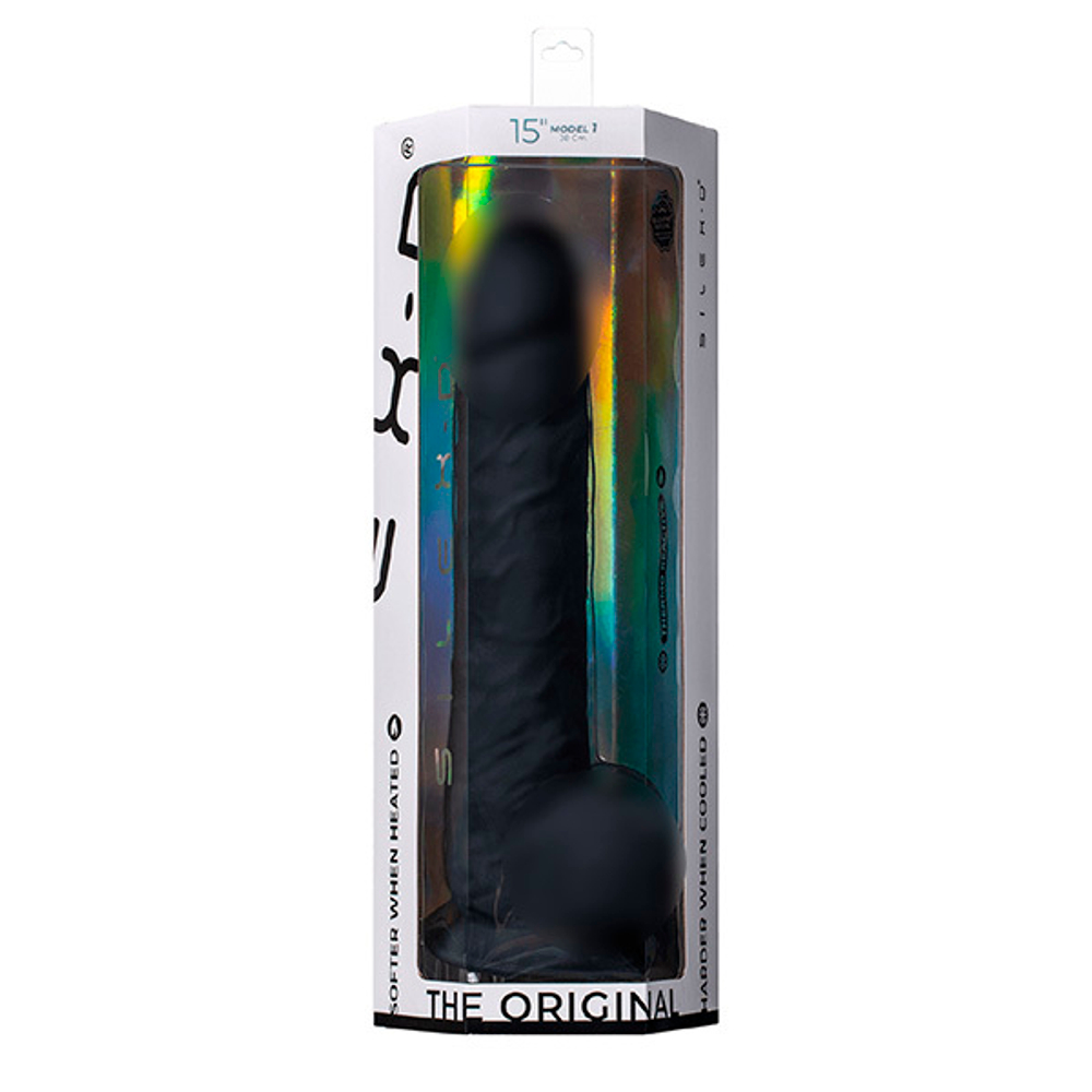 Черный фаллоимитатор-гигант 38см SilexD Premium Silicone Dildo 15" Model 1