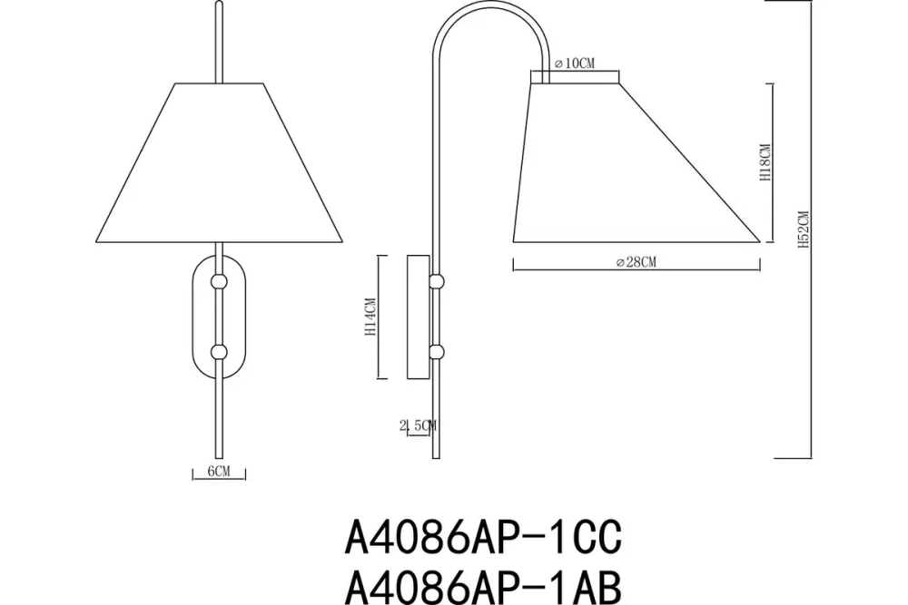 Настенный светильник Arte Lamp RONDO A4086AP-1AB