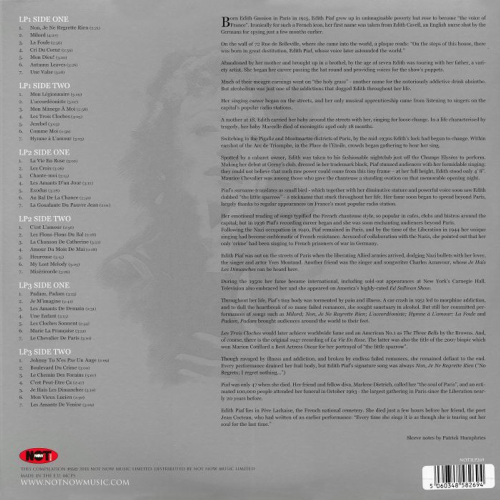 Edith Piaf / The Platinum Collection (Coloured Vinyl)(3LP)
