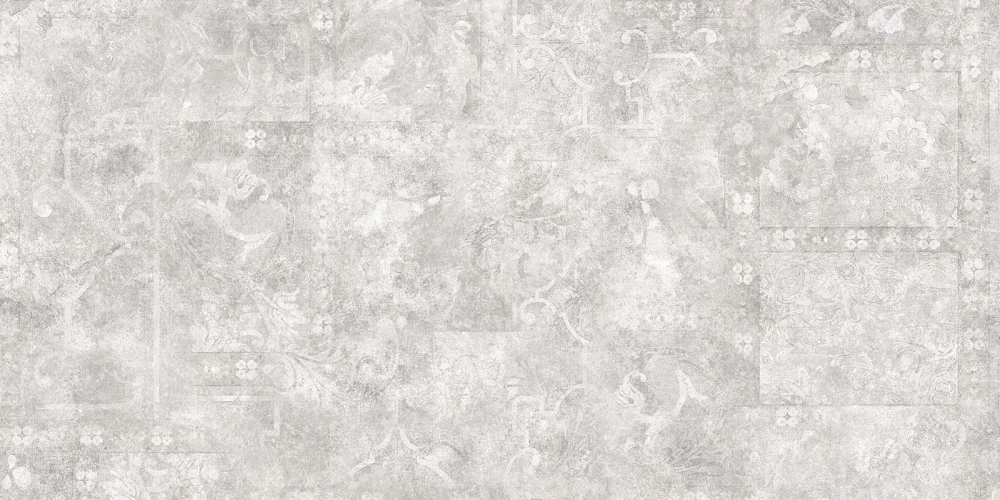 Керамогранит Alma Ceramica GFU60120BTP17R Beton PRO 60x120 серый глазурованный матовый / карвинг под бетон / с орнаментом