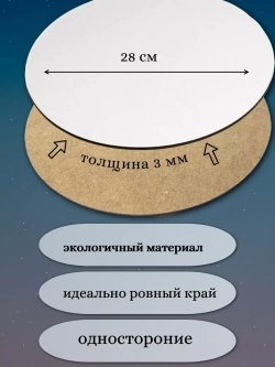 Подложка для торта кондитерская усиленная 28см 10 шт