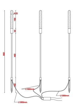 Грунтовый светильник 6W 3000K 3118-3T черный Reedy Favourite