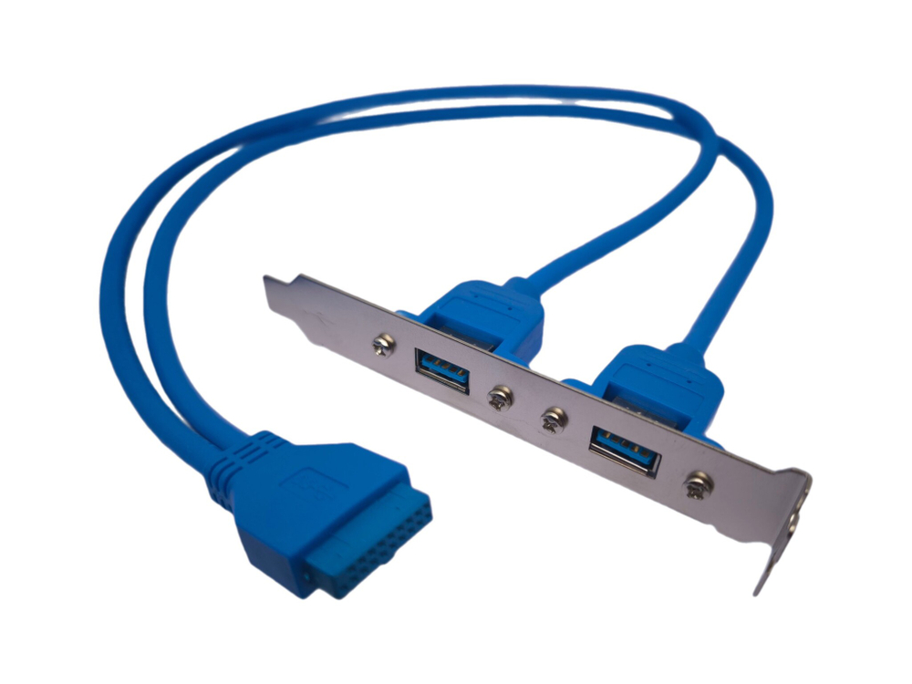 Кабель подключения Usb 3.0 на заднюю панель, 2 порта Usb 3.0 с 20 pin коннектором