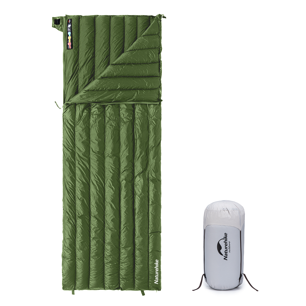 Спальный мешок Naturehike CW295, зеленый, молния справа (CNK2300SD013)
