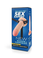 Мужской полый страпон (фаллопротез) 22см Bior Toys Sex Expert SEM-55297
