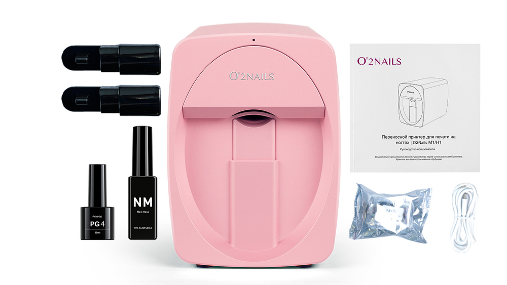 Принтер для ногтей O2Nails M1 Pro розовый (pink)