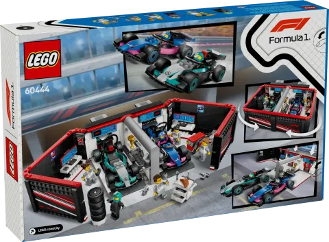 Конструктор LEGO City 60444 Гараж F1 для Mercedes-AMG и Alpine