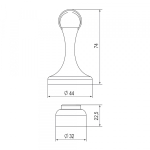 Упор дверной напольный DFIX/MF45 (DSM-45) магнитный SN-3 мат.никель
