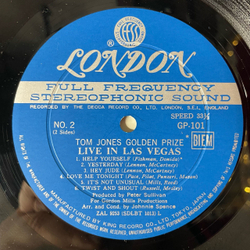 Винтажная виниловая пластинка LP Том Джонс Tom Jones Live In Las Vegas (Япония 1973)
