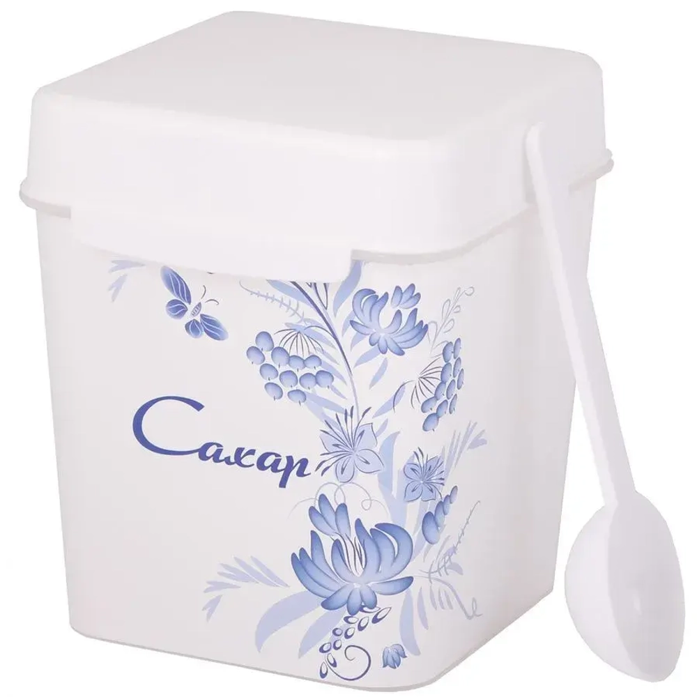 Емкость с ложкой 1,2 л., Шале, Сахар (комплект 12 шт)