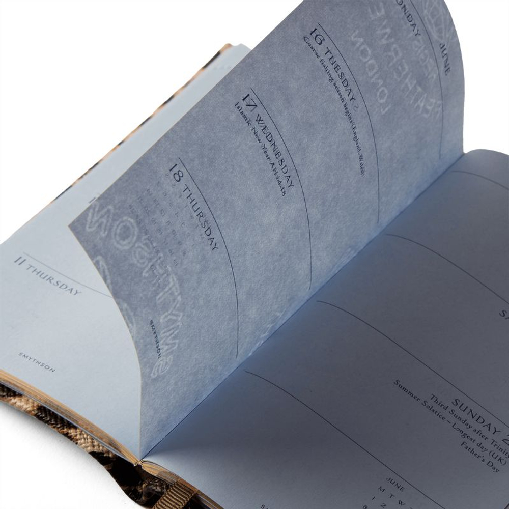 Smythson Ежедневник-блокнот 2026 Panama Weekly Diary, Nile Blue