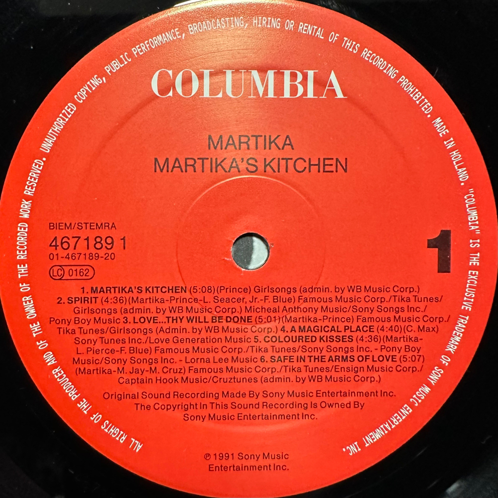 Martika - Martika's Kitchen (Голландия 1991г.)