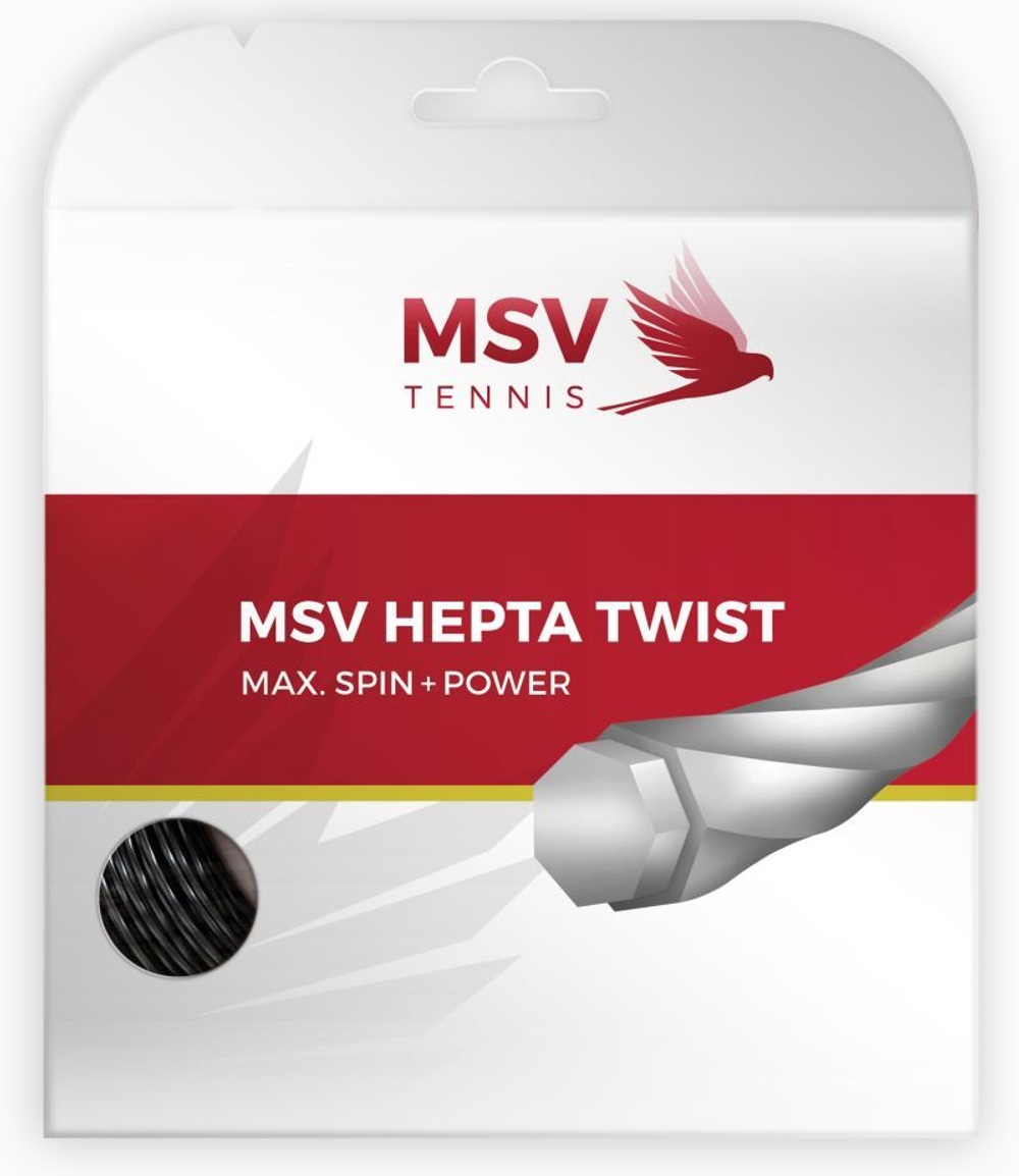 Теннисные струны MSV Hepta Twist (12 m) - черный