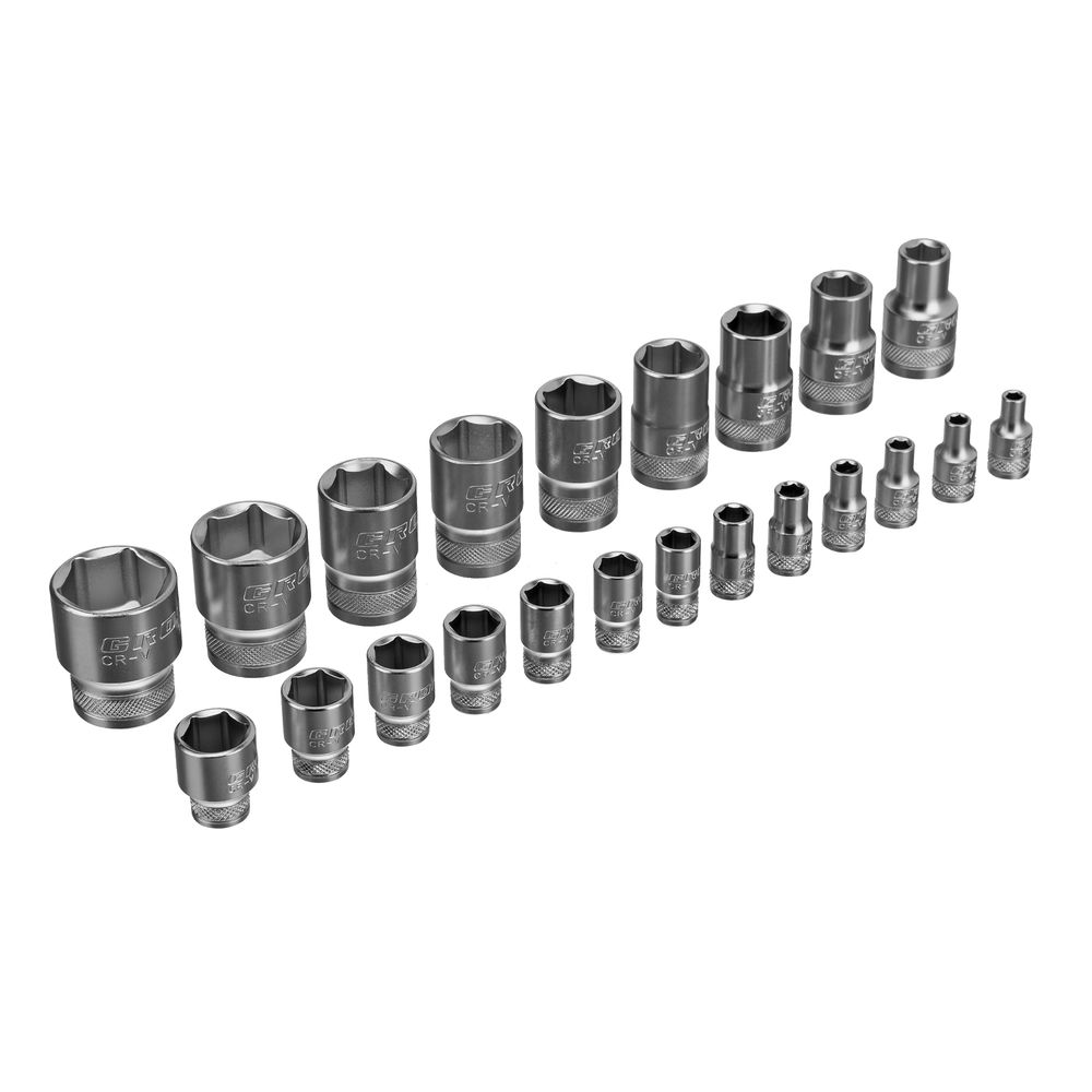 Набор торцевых головок, трещотка 120 зубьев, 1/2", 1/4", CrV, 41 предмет Gross