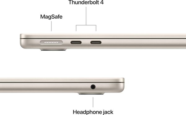 Ноутбук Apple MacBook Air 13 2026 MDHD4LL/A (M5 10-Core, GPU 10-Core, 24 ГБ, 1 ТБ), сияющая звезда