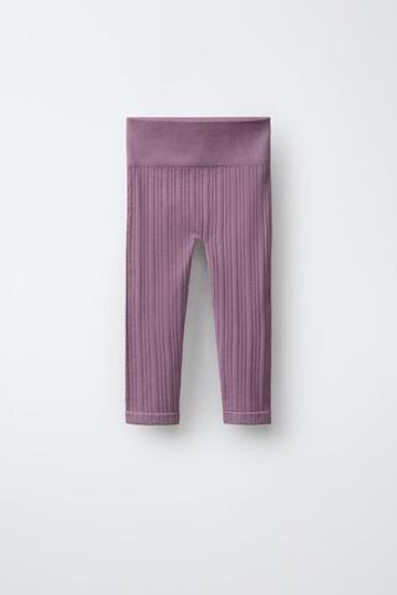 ZARA УКОРОЧЕННЫЕ ЛЕГИНСЫ SEAMLESS GYM, БЛЕДНО-РОЗОВЫЙ