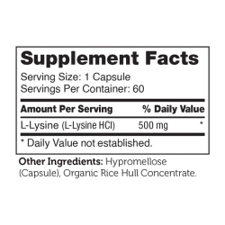 L-Lysine 500 mg 60 капсул Zahler