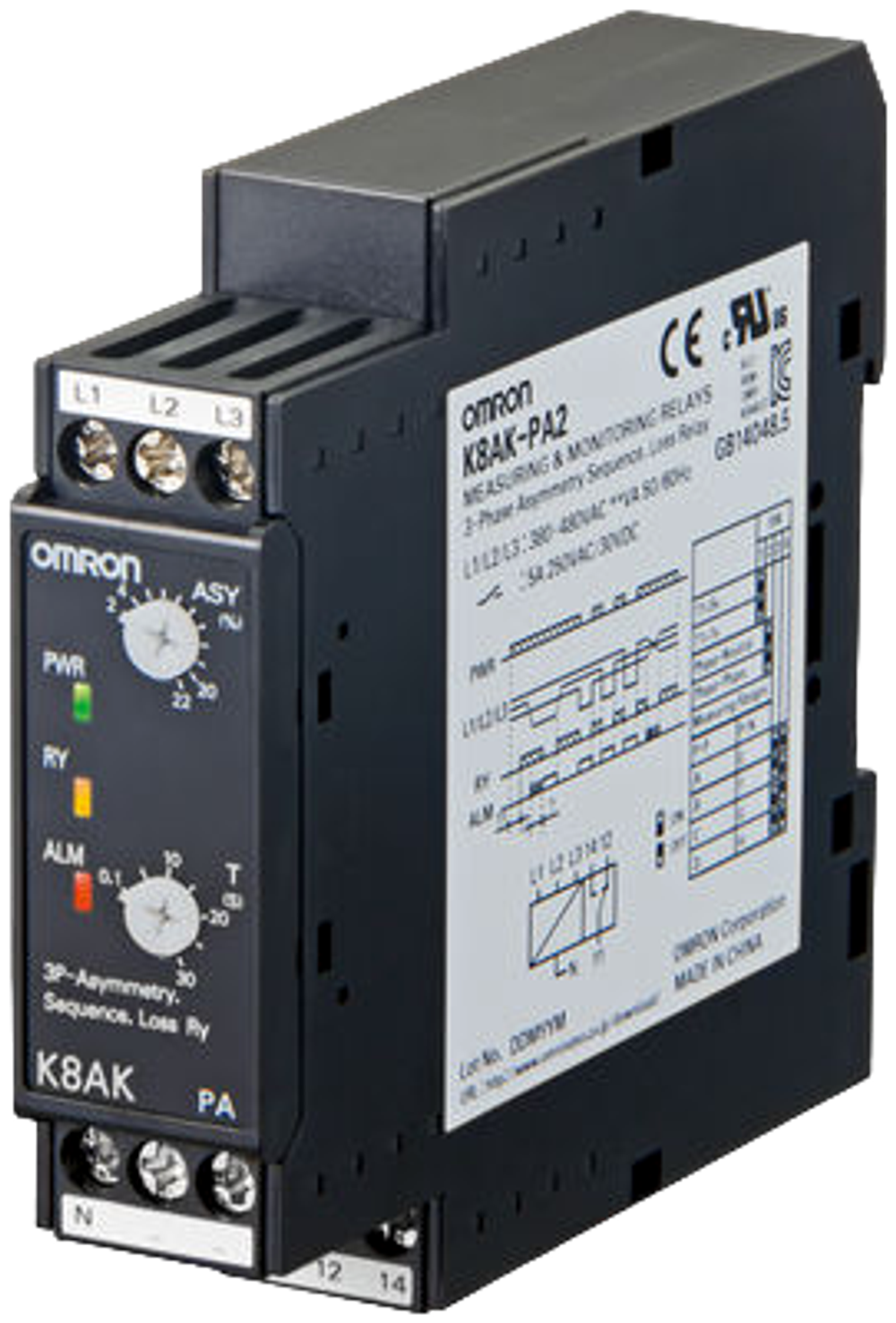 Трёхфазное реле контроля напряжения K8AK-PA2 OMRON.