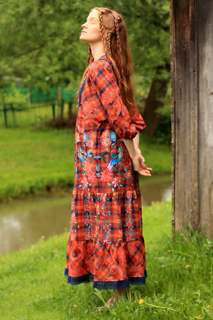 Dress "Blueberry-25. Blooming Garden"