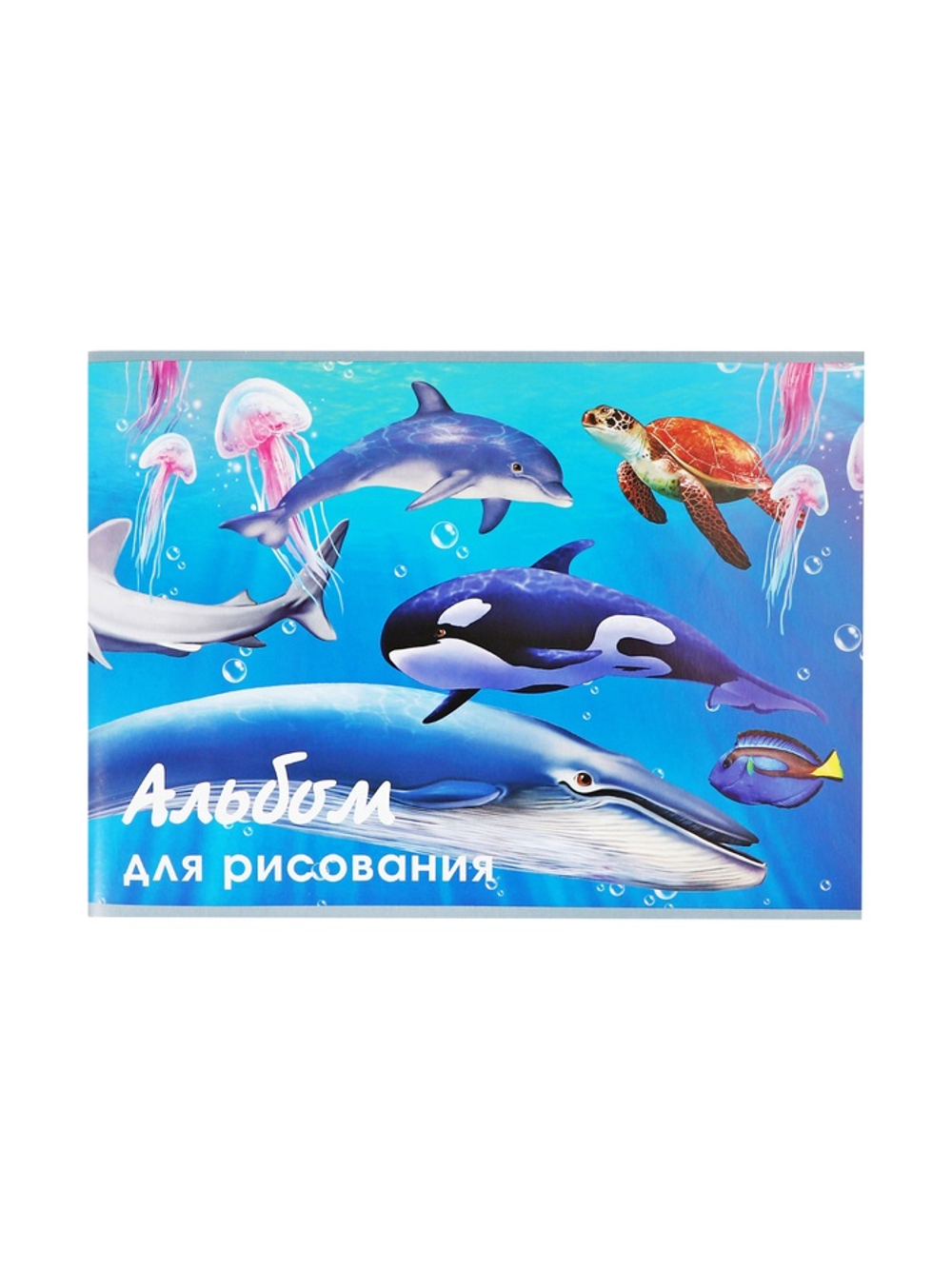Альбом для рисования Calligrata «Морской мир» А4, 40 листов, на скрепке, плотность листов 100 г/м², обложка из мелованного картона