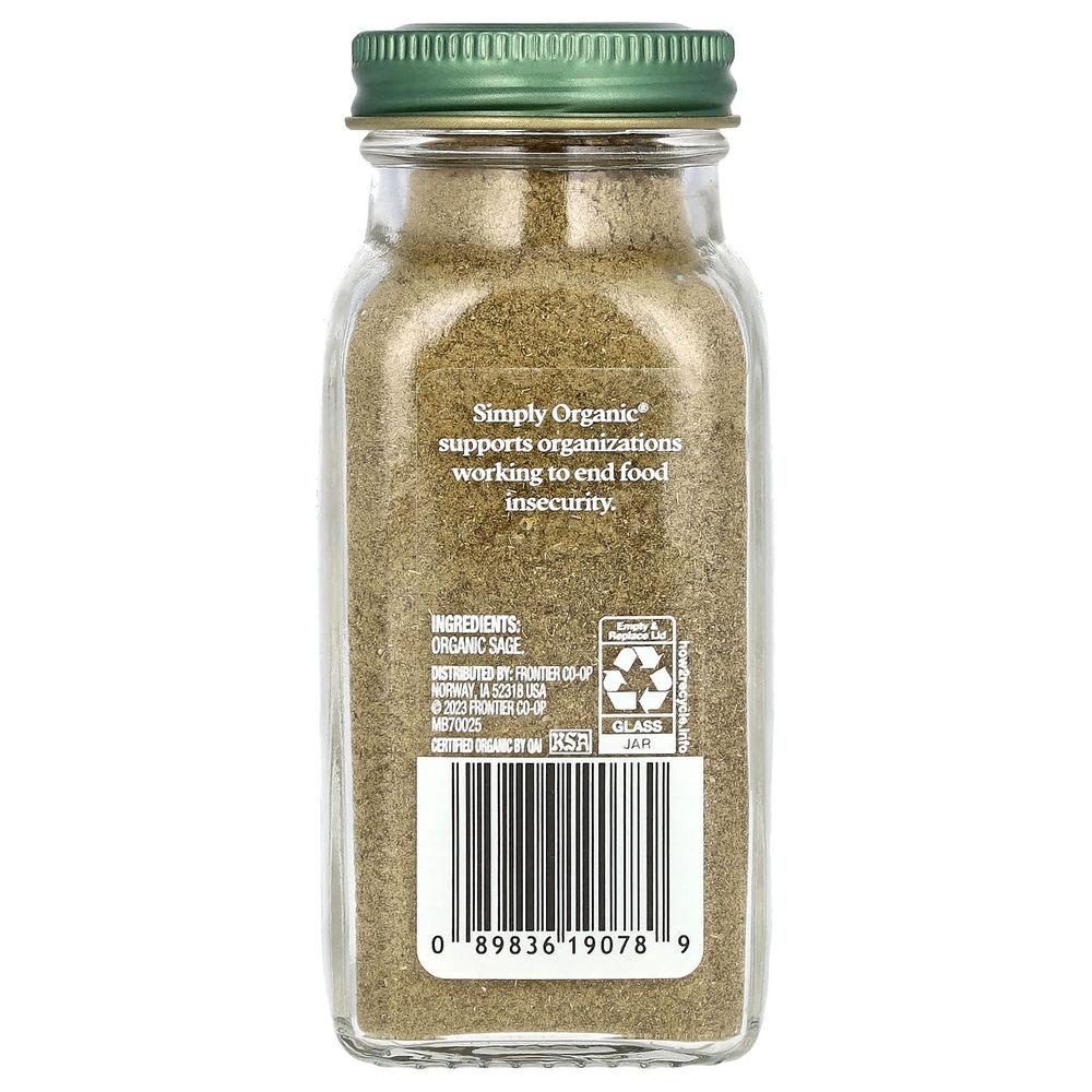 Simply Organic, шалфей, 34 г (1,2 унции)