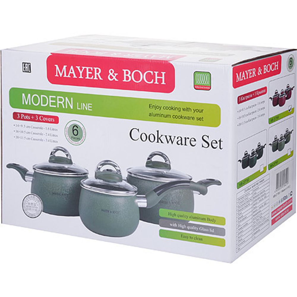 Набор кастрюль Mayer&amp;Boch 27790 6 пр.