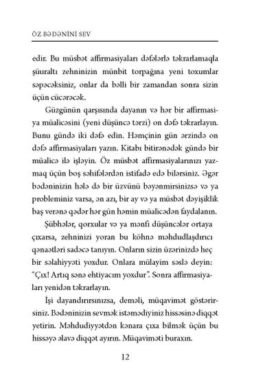 Öz bədənini sev
