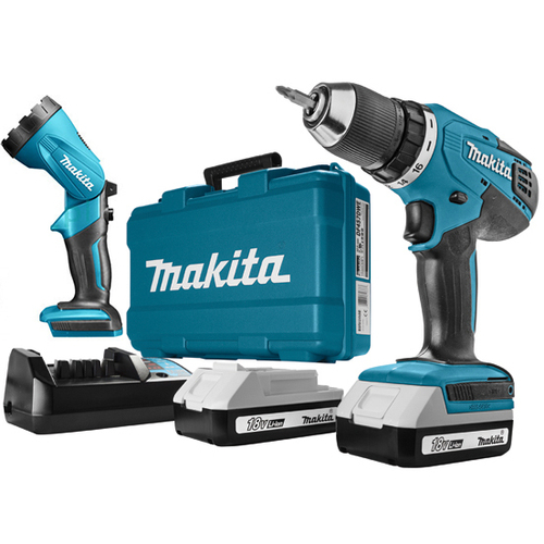 Дрель-шуруповёрт с фонарем Makita DF457DWLE