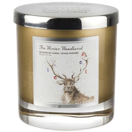 Свеча в банке с крышкой 9см Забавная фауна Олень золотая Royal Worcester