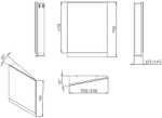 Зеркало Ravak 10° 55 R X000001075 угловое Темный орех