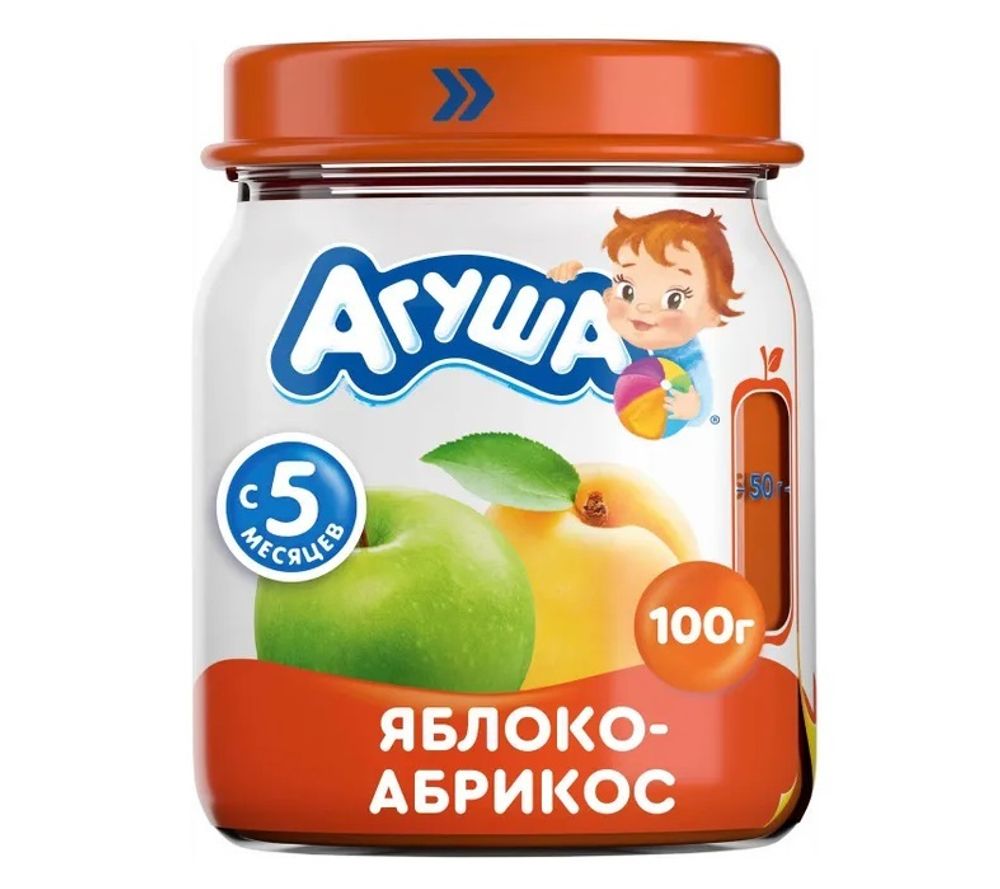 Агуша ПюреФр ЯблАбрик 100г СБн 12Х