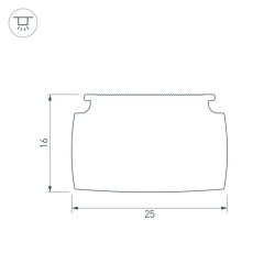 Экран SL-LINE-W20-145deg-2400 BLOCK FROST-PM (Arlight, Пластик) 041797