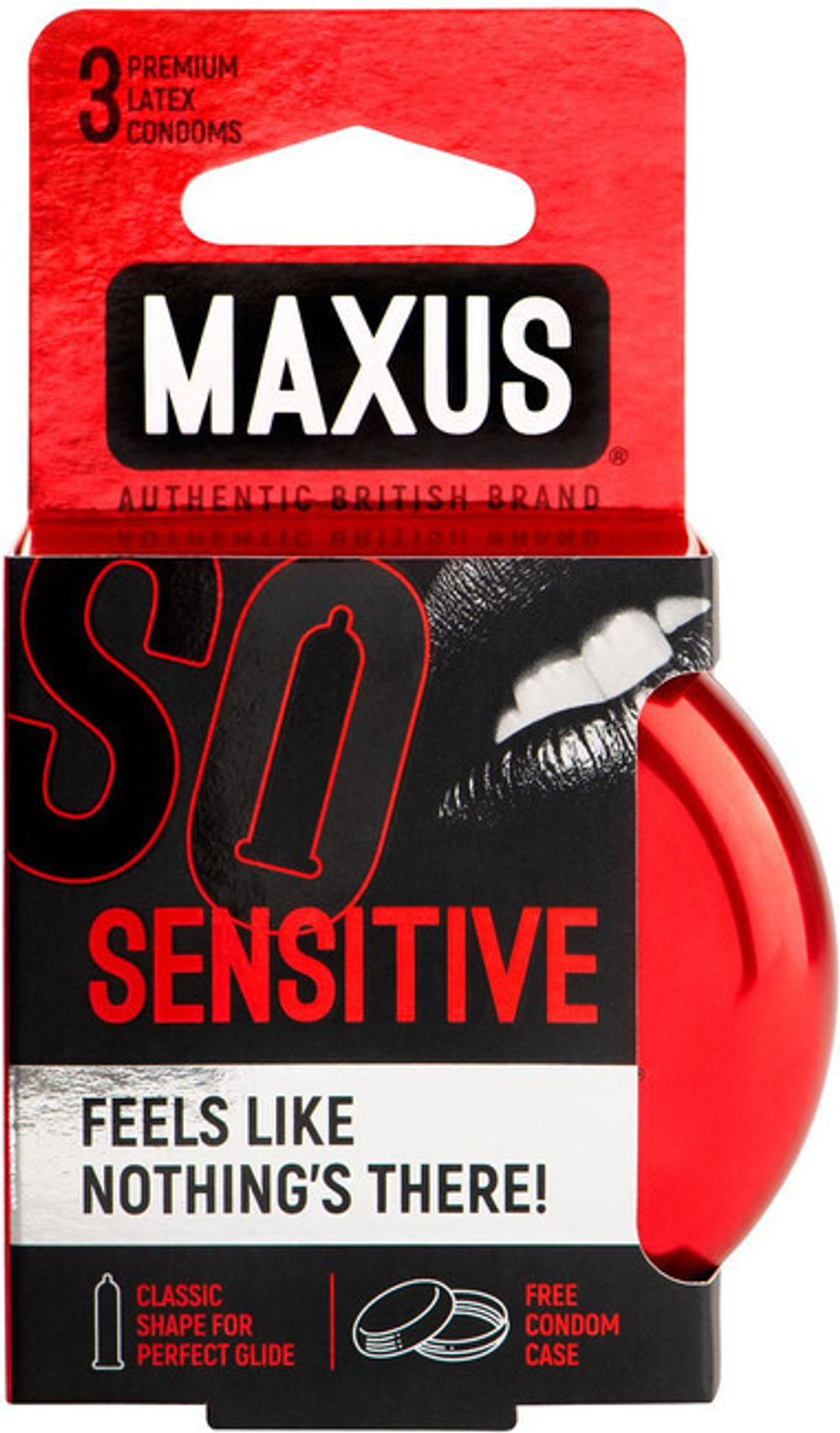 Презервативы MAXUS Sensitive ультратонкие в железном кейсе , 3 шт. (Цвет: прозрачный)